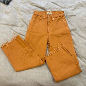 Madewell The Perfect Vintage Wide-Leg Crop Jean in Dried Peach Size 24